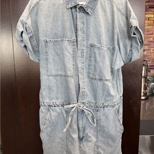 DAZE Denim Jumpsuit Romper (Shorts) Size L
